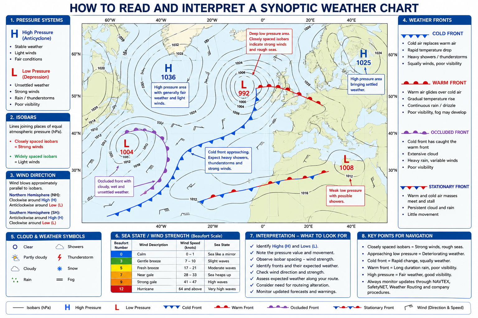 Chief Mate Synoptic Weather Chart