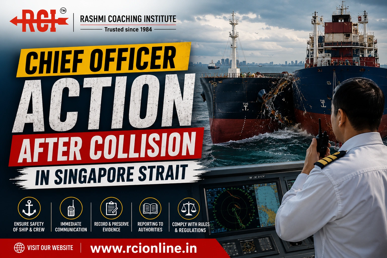 Chief Officer Action After Collision in Singapore Strait — Chief Mate Orals Guide